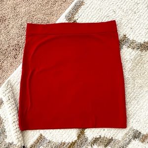 Red mini skirt